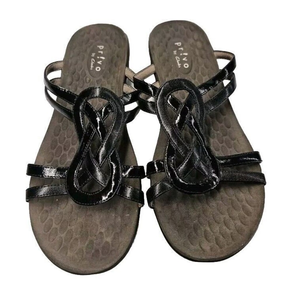 Privo by Clarks Slip On Slides Sandals‎ Shoes Women Sz 7M Cushioned Footbed P10